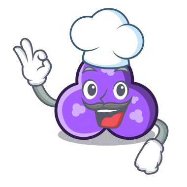 Şef trefoil karakter karikatür tarzı vektör çizim