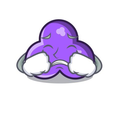 Trefoil maskot karikatür tarzı vektör çizim ağlıyor