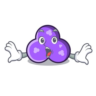 Sürpriz trefoil maskot karikatür tarzı vektör çizim