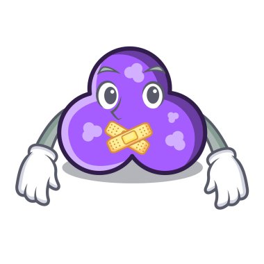 Sessiz trefoil maskot karikatür tarzı vektör çizim