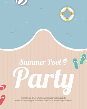 İllüstrasyon vektör yaz tatili ve tatil tropikal