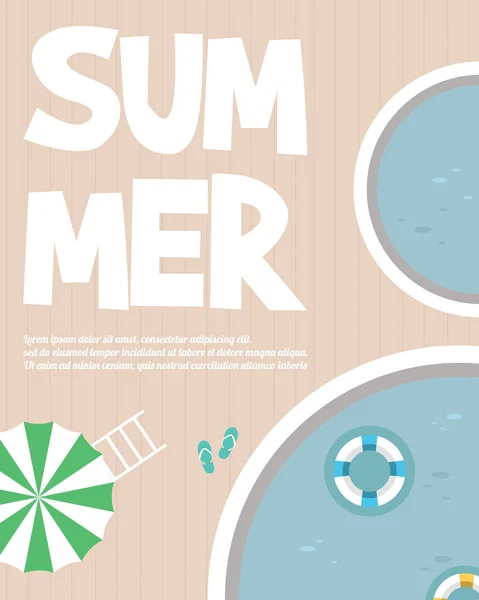 Sommar Och Semester Och Tropisk Semester Vektor Illustration — Stock vektor