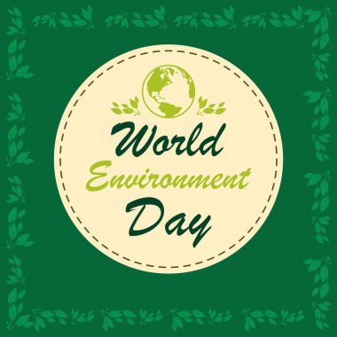 Dünya Çevre Günü tasarım kartı vektör çizim