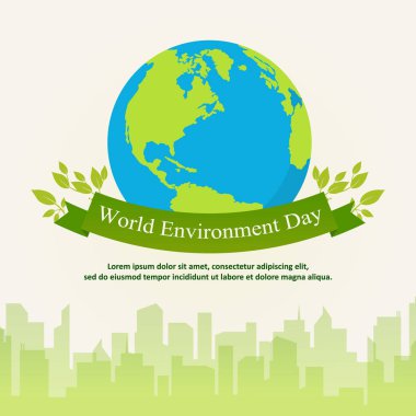 Dünya Çevre günü dünya küre vektör çizim