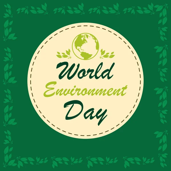Dünya Çevre Günü tasarım kartı vektör çizim