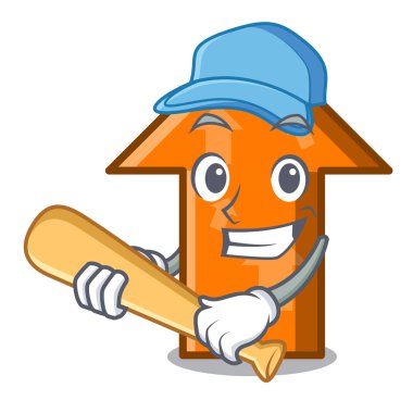 İskambil beyzbol ok karakter karikatür tarzı vektör çizim