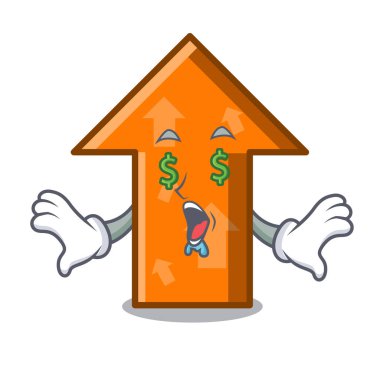 Para göz ok maskot karikatür tarzı vektör çizim
