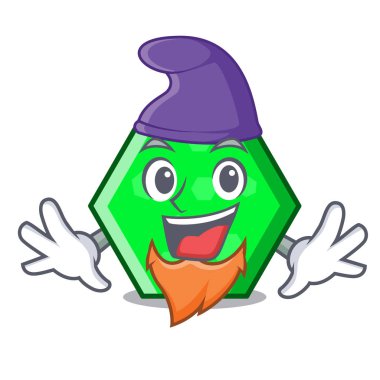 Elf sekizgen karakter karikatür tarzı vektör çizim