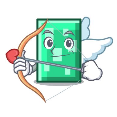 Aşk tanrısı dikdörtgen karakter karikatür tarzı vektör çizim