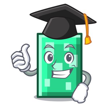 Mezuniyet dikdörtgen karakter karikatür tarzı vektör çizim