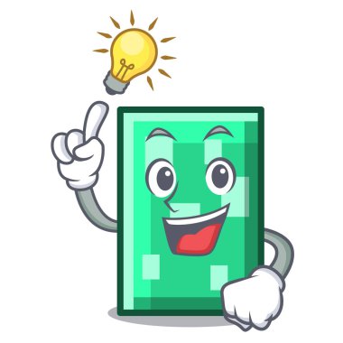 Bir fikir dikdörtgen maskot karikatür tarzı vektör çizim var