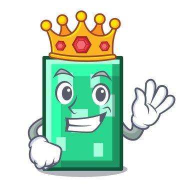 Kral dikdörtgen maskot karikatür tarzı vektör çizim