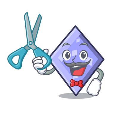 Rhombus karakter karikatür tarzı vektör çizim berber