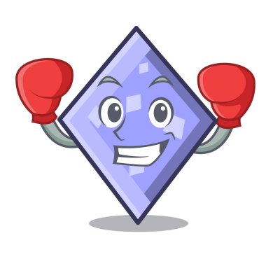 Boks rhombus karakter karikatür tarzı vektör çizim