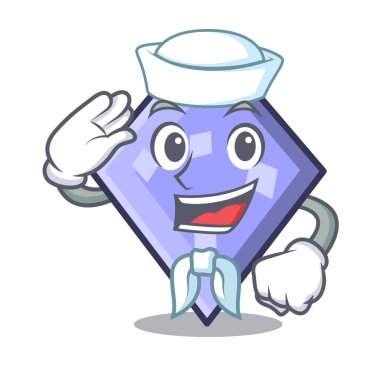 Denizci rhombus karakter karikatür tarzı vektör çizim