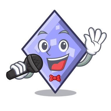 Şarkı rhombus maskot karikatür tarzı vektör çizim