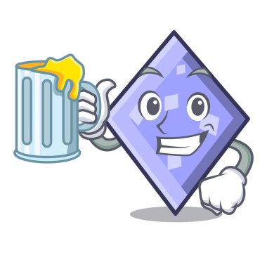 Suyu rhombus maskot karikatür tarzı vektör çizim ile