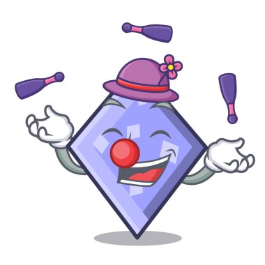Hokkabazlık rhombus maskot karikatür tarzı vektör çizim