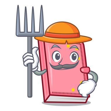 Çiftçi günlüğü karakter karikatür tarzı vektör çizim