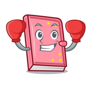 Boks günlüğü karakter karikatür tarzı vektör çizim