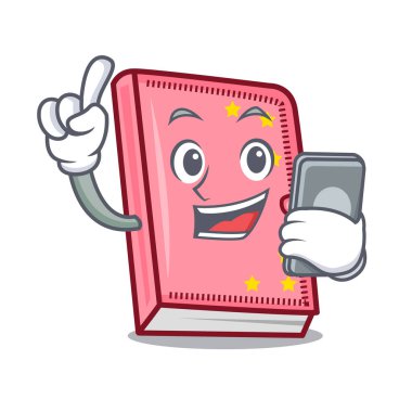 Telefon günlüğü karakter karikatür tarzı vektör çizim ile