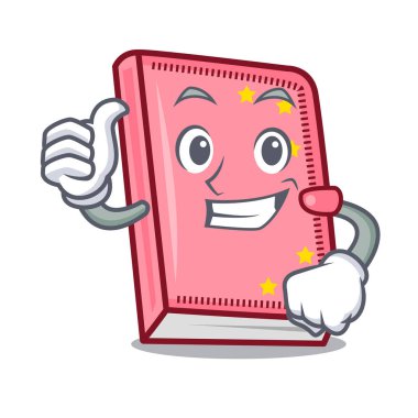 Başparmak yukarıya günlüğü karakter karikatür tarzı vektör çizim