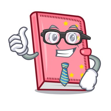 İşadamı günlüğü karakter karikatür tarzı vektör çizim