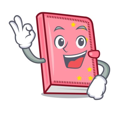 Günlüğü karakter karikatür tarzı vektör çizim Tamam