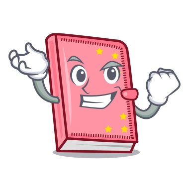 Başarılı günlüğü karakter karikatür tarzı vektör çizim