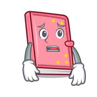 Korkarım günlüğü maskot karikatür tarzı vektör çizim