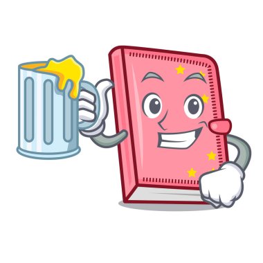 Suyu günlüğü maskot karikatür tarzı vektör çizim ile