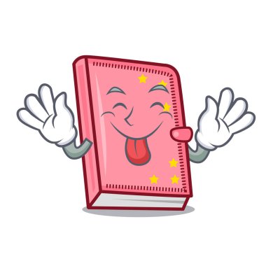 Günlüğü maskot karikatür tarzı vektör çizim dil