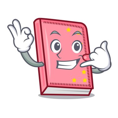 Bana günlüğü maskot karikatür tarzı vektör çizim de