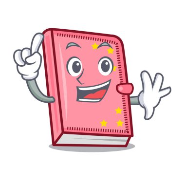 Parmak günlüğü maskot karikatür tarzı vektör çizim