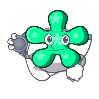 Doktor serbest form karakter karikatür vektör çizim