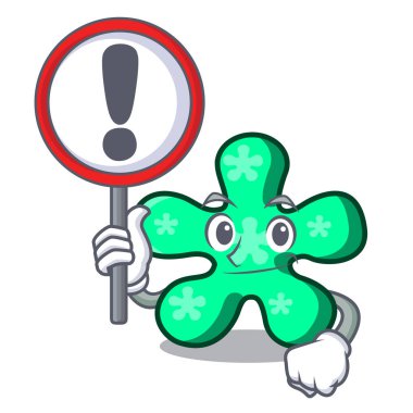 İşareti serbest form karakter karikatür vektör çizim ile