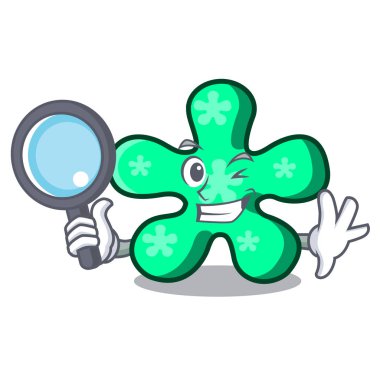 Dedektif serbest form karakter karikatür vektör çizim