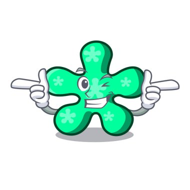 Wink serbest form karakter karikatür vektör çizim