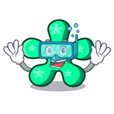 Dalış serbest form karakter karikatür vektör çizim