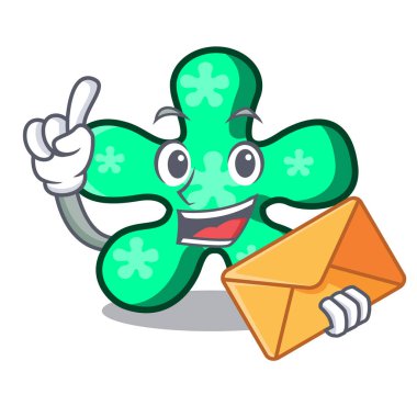 Zarfı serbest form karakter karikatür vektör çizim ile