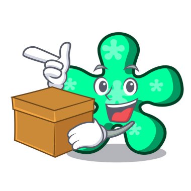 Kutusu serbest form karakter karikatür vektör çizim ile