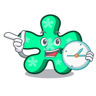 Saat serbest form karakter karikatür vektör çizim ile