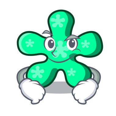 Smirking serbest form karakter karikatür vektör çizim