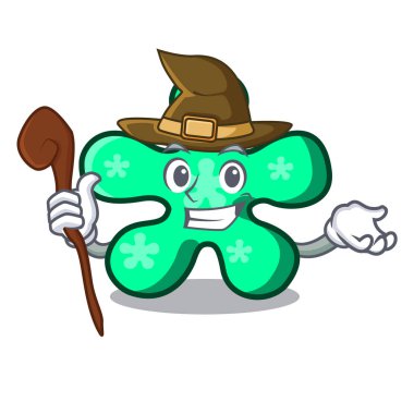 Cadı serbest form maskot karikatür vektör çizim