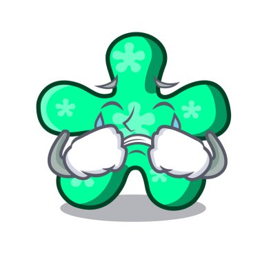 Serbest form maskot karikatür vektör çizim ağlıyor