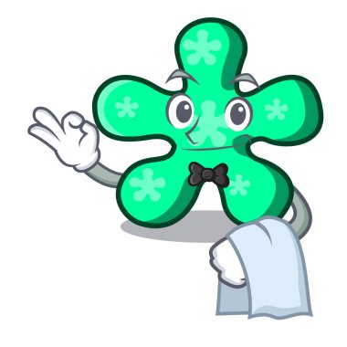 Garson serbest form maskot karikatür vektör çizim