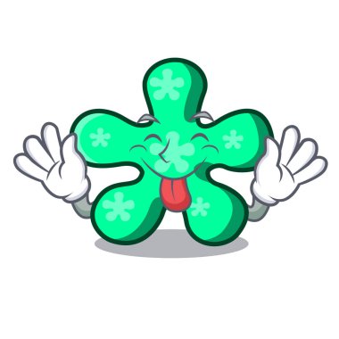 Serbest form maskot karikatür vektör çizim dil