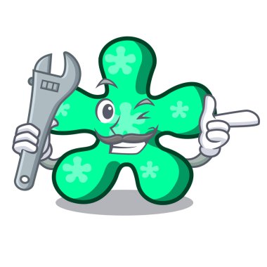 Mekanik serbest form maskot karikatür vektör çizim