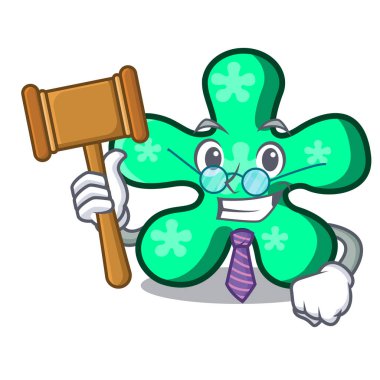 Yargıç serbest form maskot karikatür vektör çizim