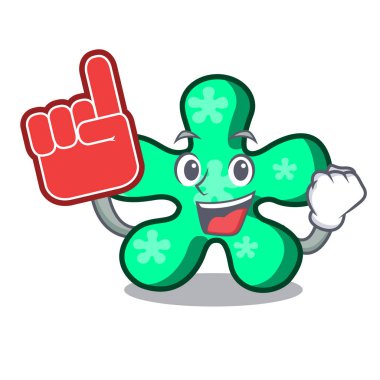 Köpük parmak serbest form maskot karikatür vektör çizim